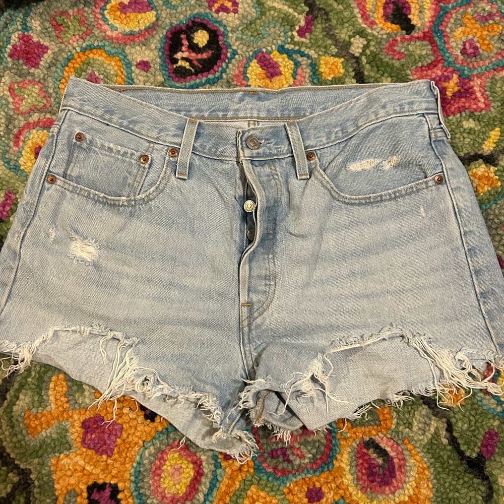 Levi's Light Blue Denim Shorts